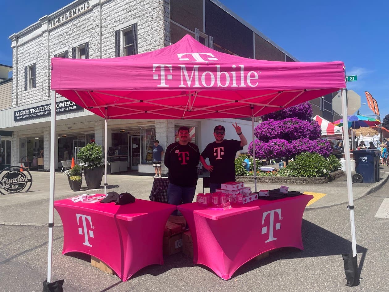 a sponsor's booth