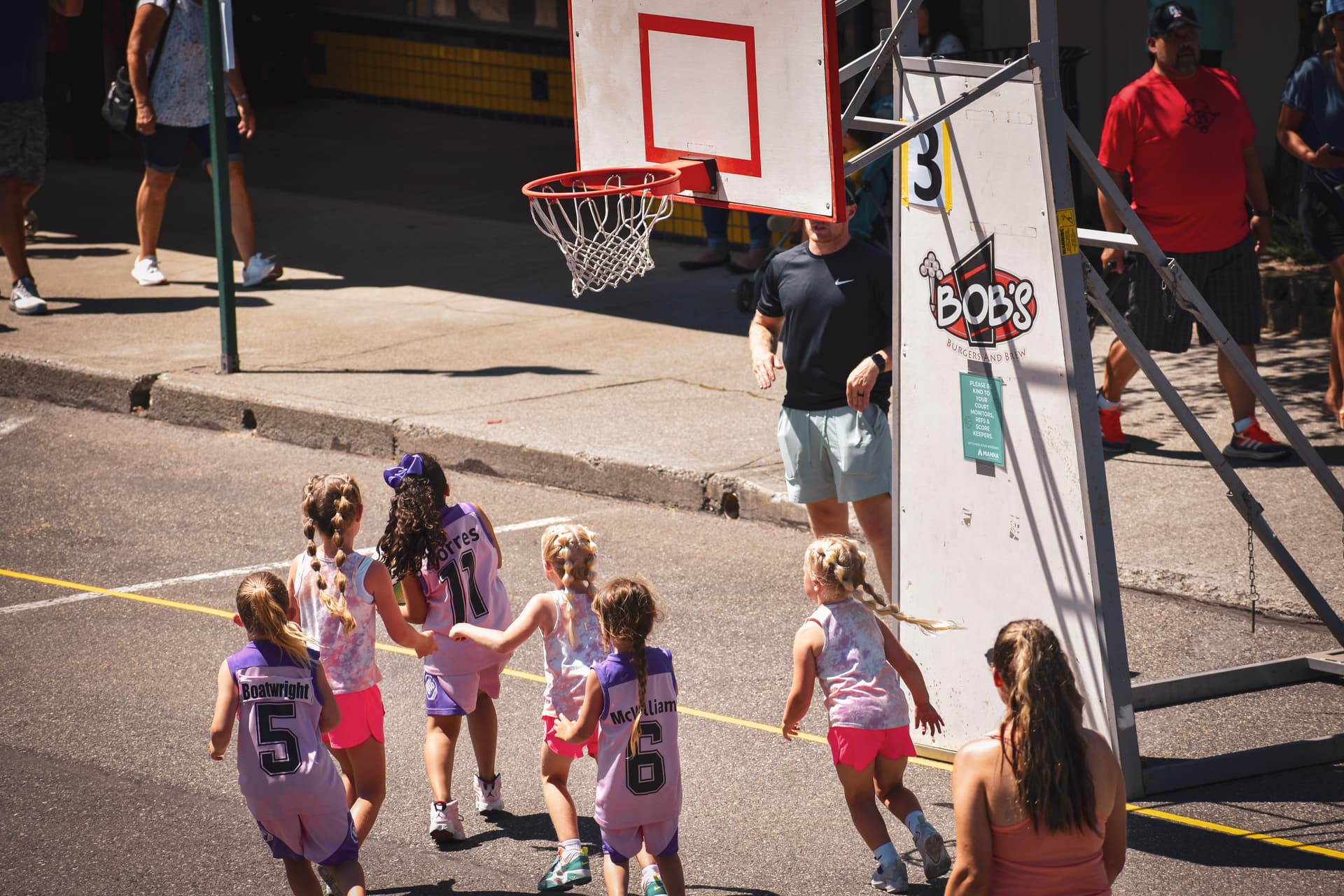 a sponsored basketball net