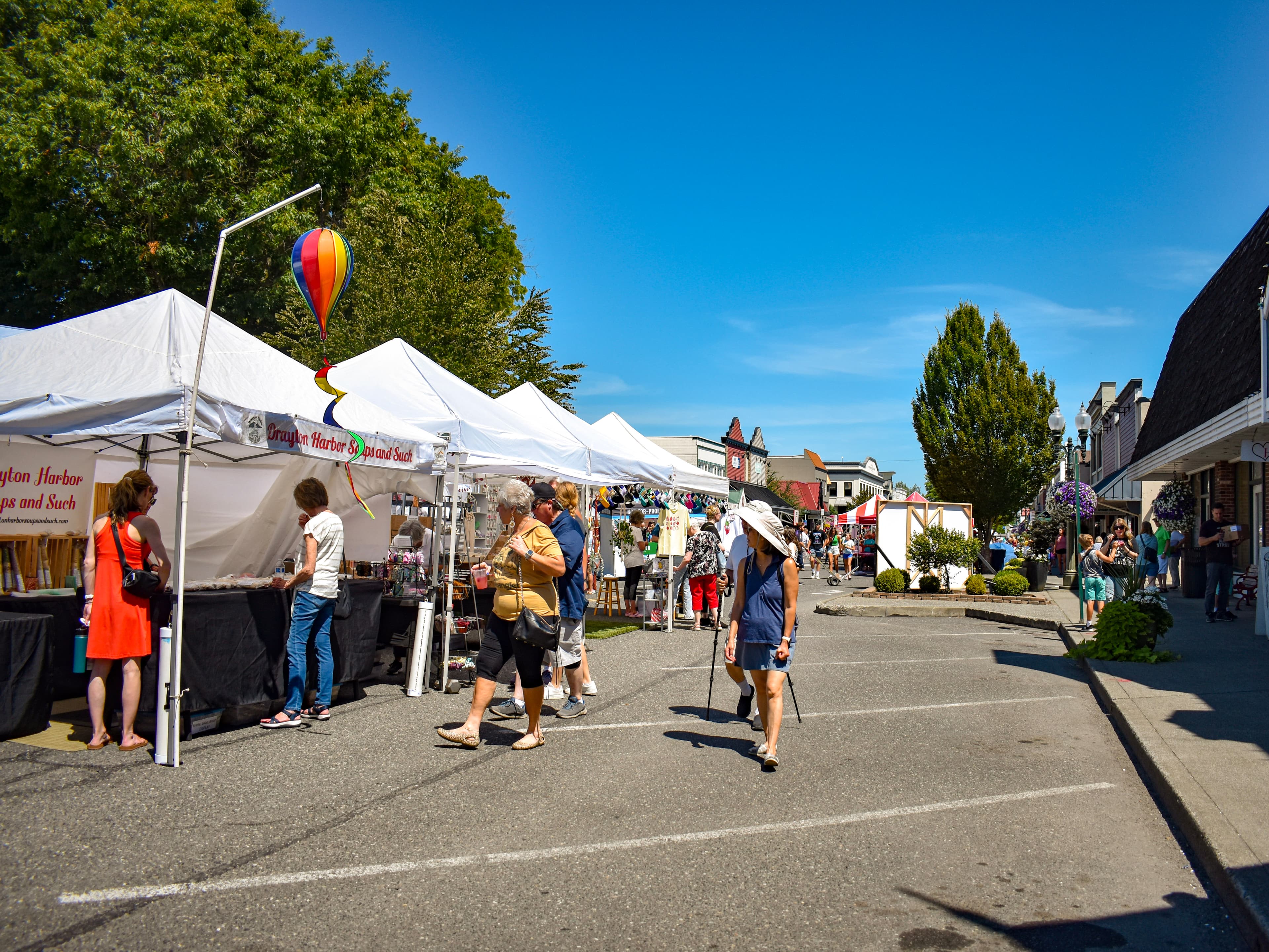 vendor tents at the festival
